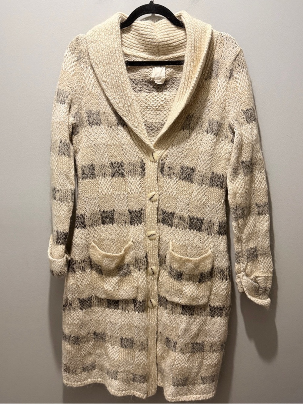 Anthropologie Far away Closed Long Cardigan - plaid - Picture 2 of 7